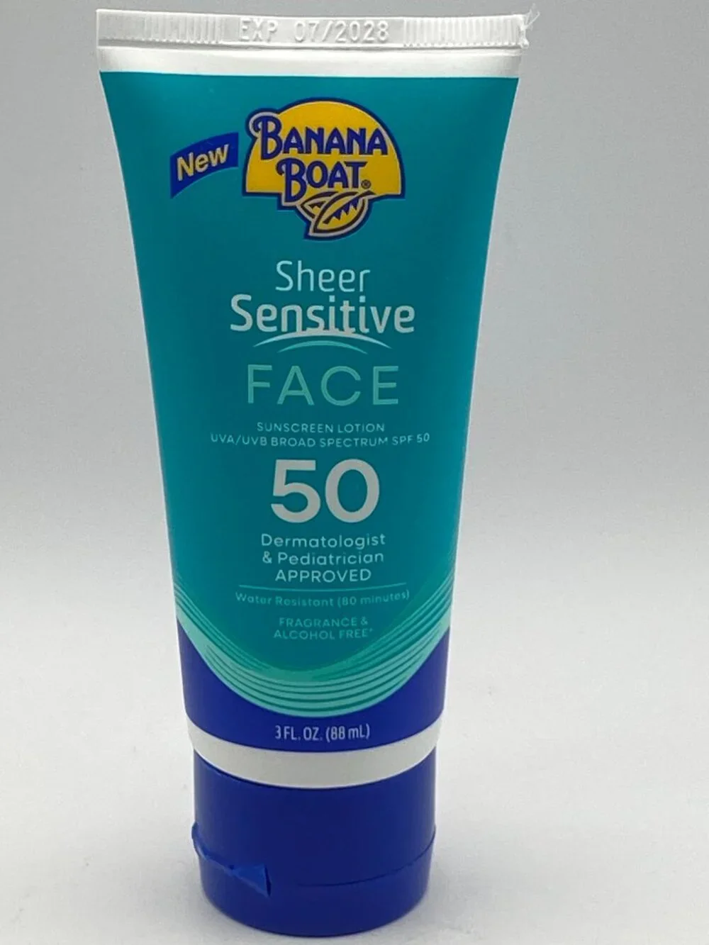 Banana Boat Sheer Sensitive Face Sunscreen Lotion SPF 50 – 3 fl oz (EXP 07/2028)